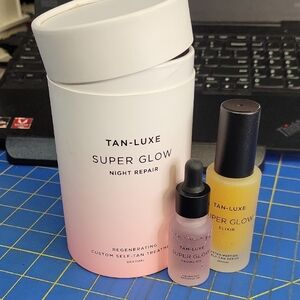 Tan-Luxe Super Glow Night Repair Regerating Custom Self-Tan Treatment Set New